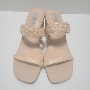 Seven7 Beige Braided Women's Sandals